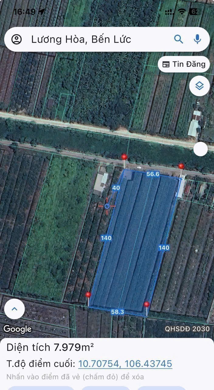 Bán đất vườn đường xe tải đá xanh xã Lương Hòa, Bến lức dt 8000m2 giá 15 tỷ 4