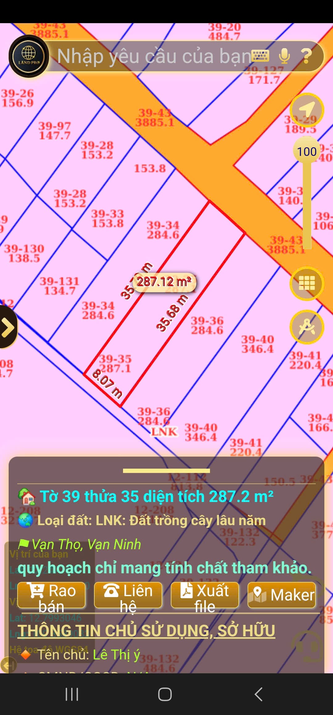 Cần bán Đất Xã Vạn Thọ, Vạn Ninh, Diện tích 287m², Giá 15 Triệu 4