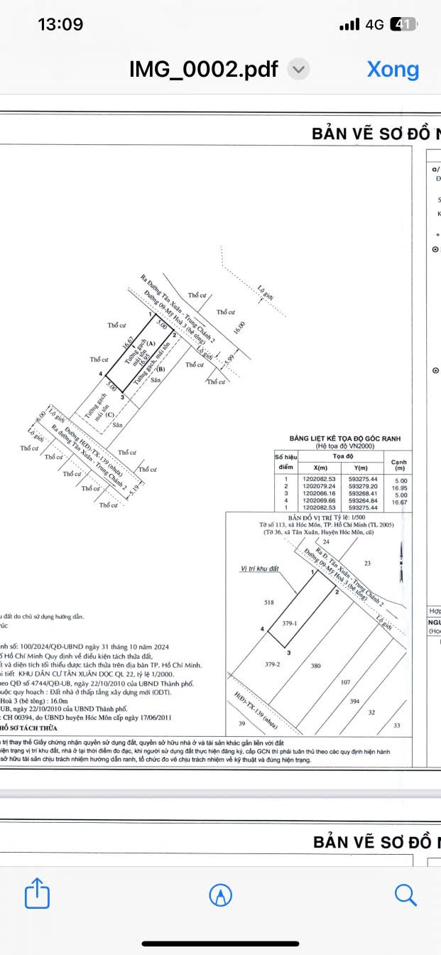 BÁN ĐẤT 2 LÔ ĐẤT F0 – TẶNG DÃY TRỌ – MẶT TIỀN ĐƯỜNG 7M THÔNG TUÂN XUÂN 9 5