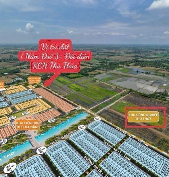 Bán lô đất xây biệt thự đẹp đường số 3, kp 11, thị trấn Thủ Thừa dt 150m2 full thổ giá 2,5 tỷ 2