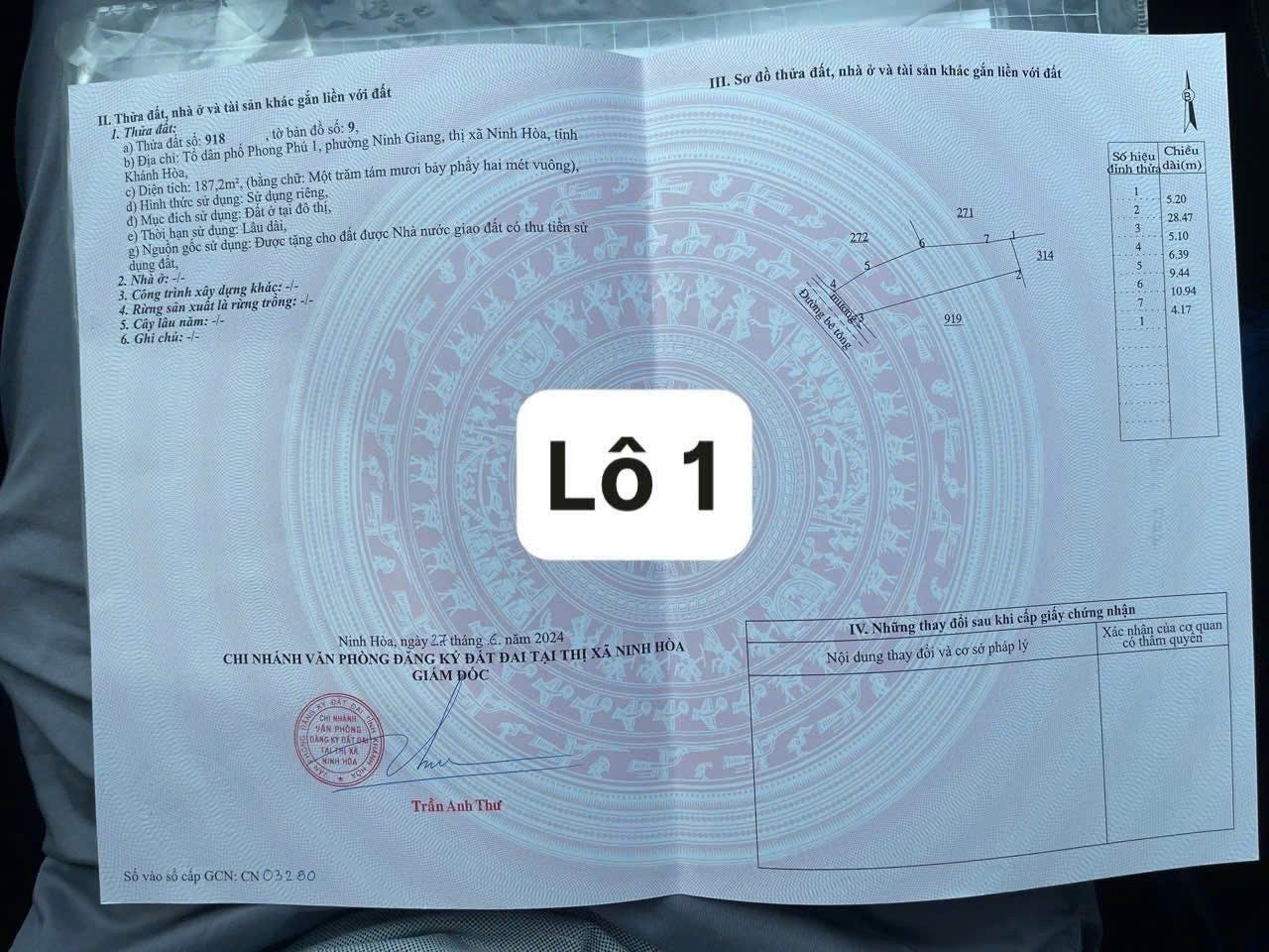 Bán đất full thổ cư gần đường Núi Sầm phường Hoà Thắng Khánh Hòa 0985451850 4