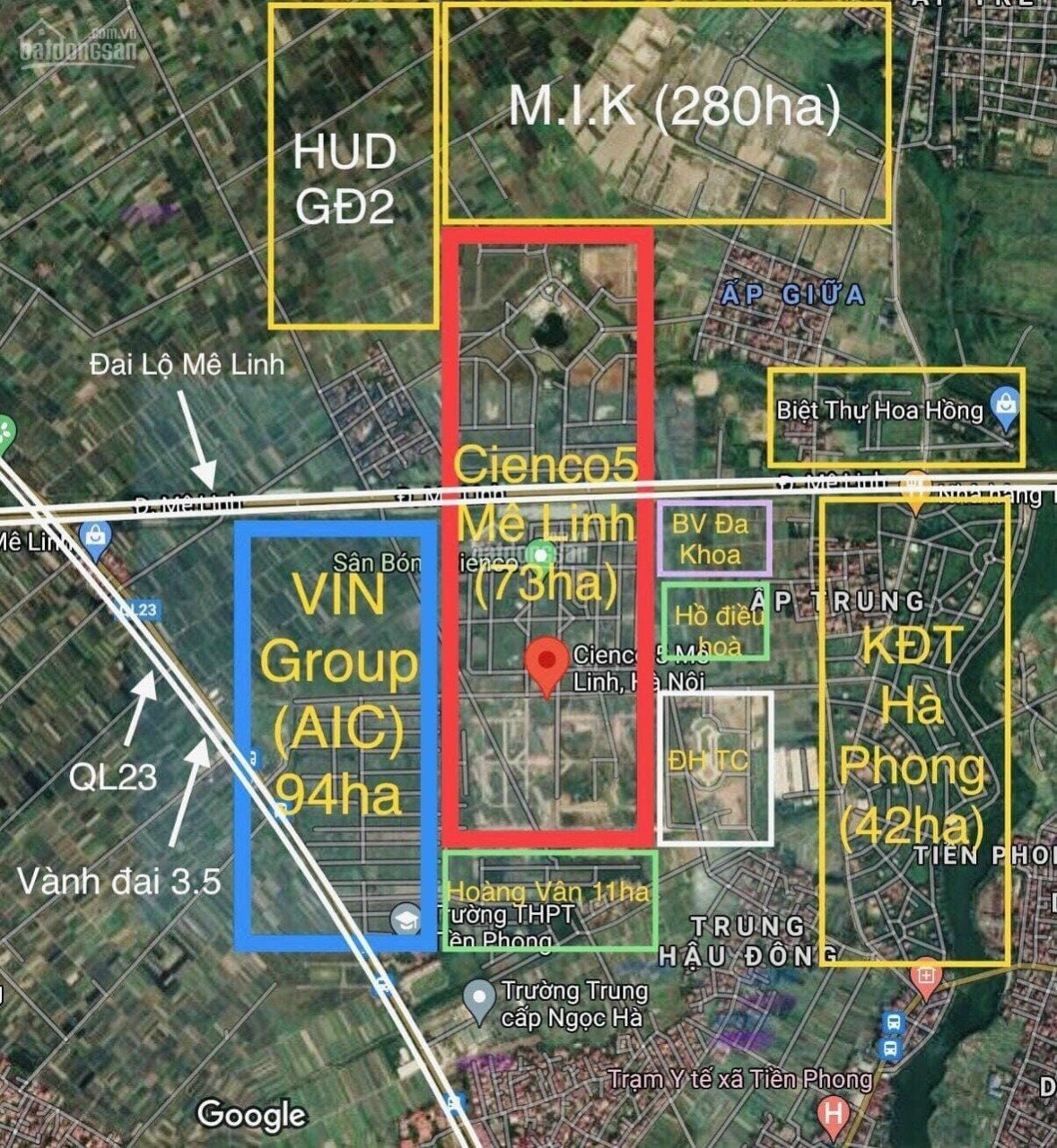 Cần bán Đất dự án Khu đô thị Cienco 5 Mê Linh, Diện tích 100m², Giá Thương lượng 4