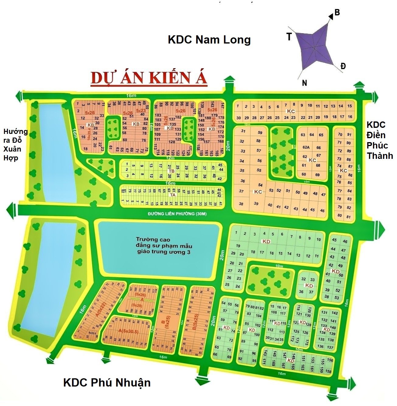 Bán nhanh Đất nền dự án KDC Kiến Á, Quận 9, TPHCM, Diện tích 200m², Giá 78 Triệu/m²