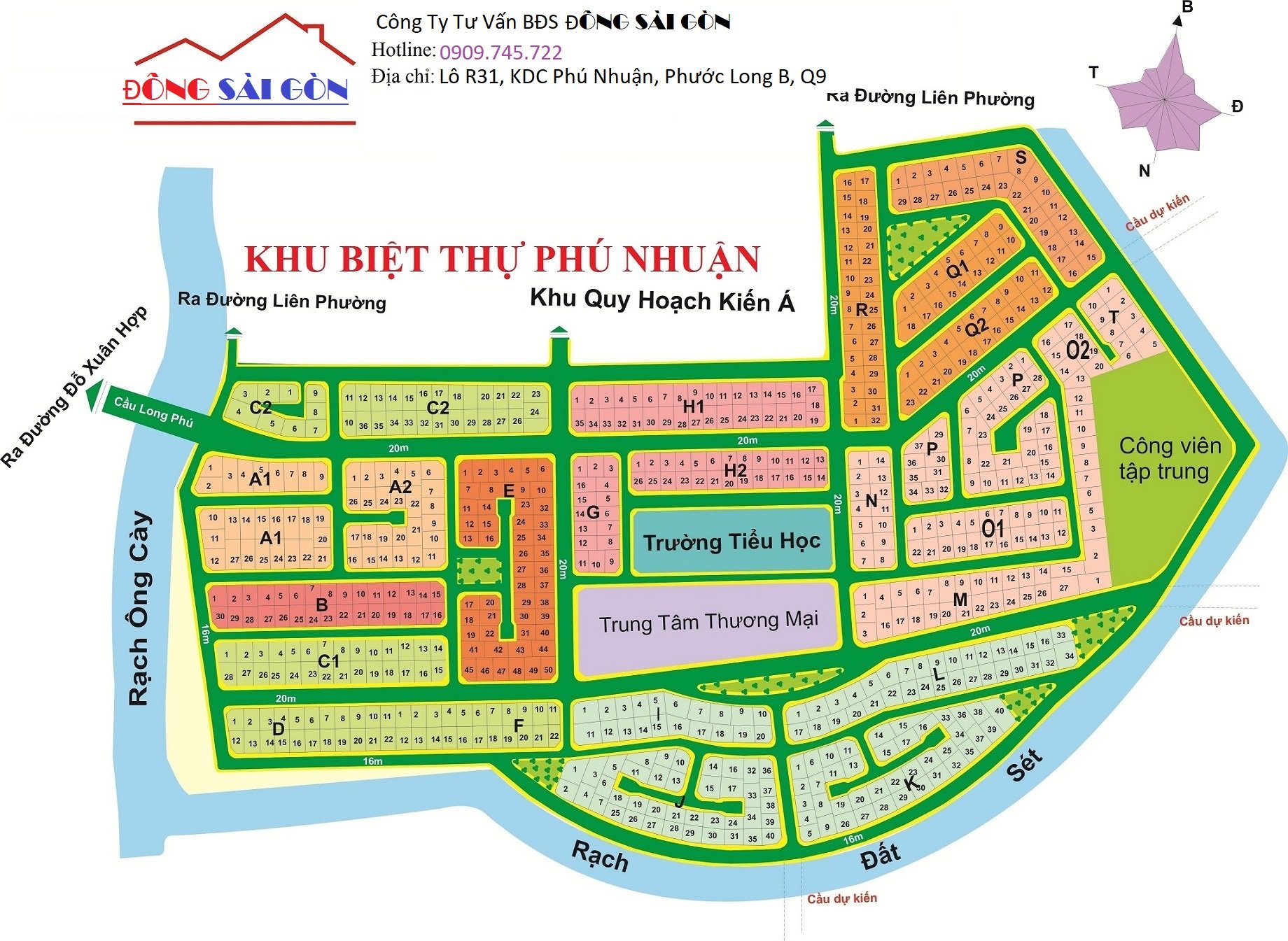 Cần bán Đất dự án KDC Phú Nhuận - Phước Long B, Diện tích 294m², Giá 81 Triệu/m²