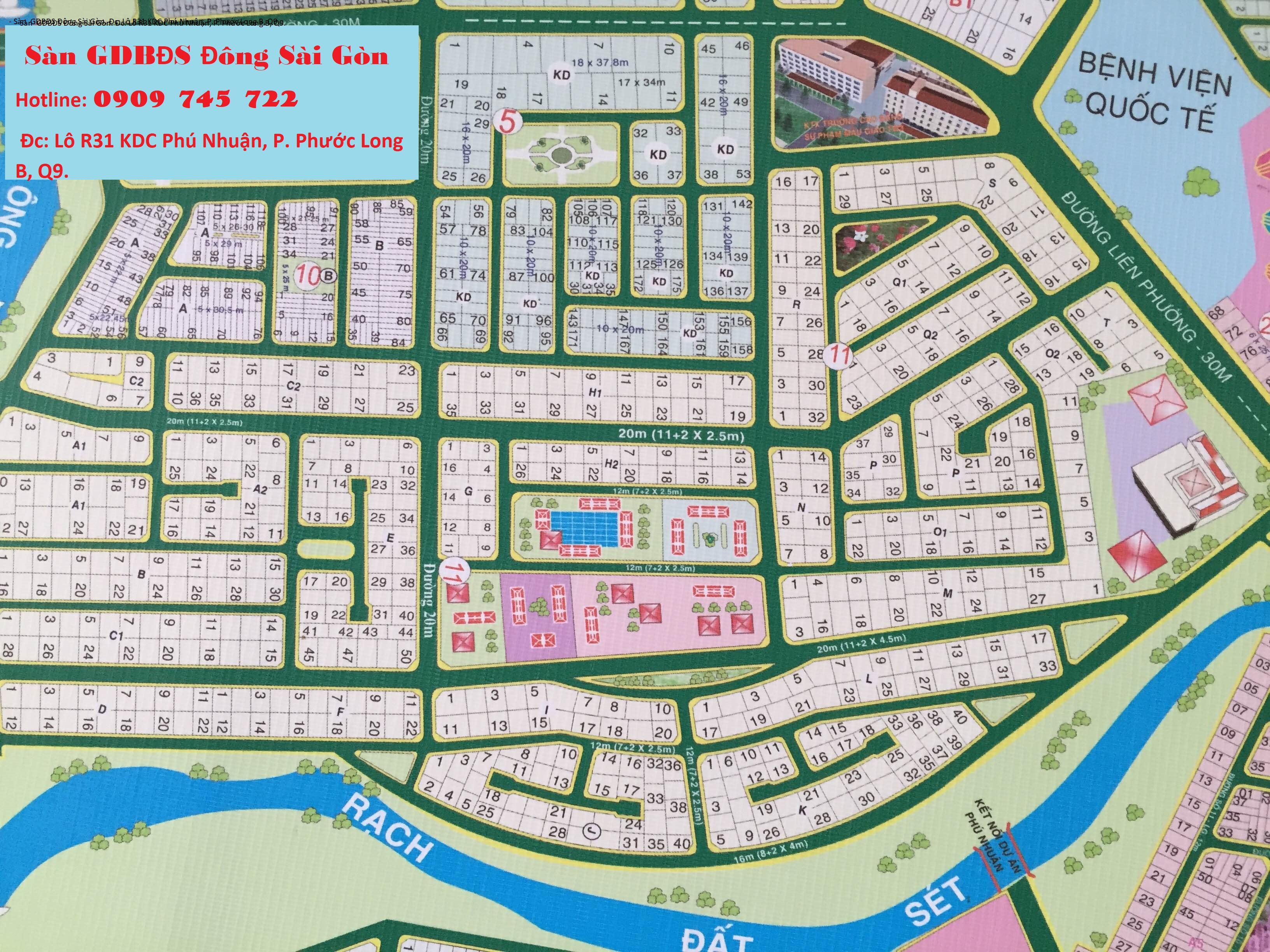 Cần bán Đất dự án KDC Phú Nhuận - Phước Long B, Diện tích 335m², Giá 70 Triệu/m²