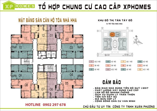 Cần bán Căn hộ chung cư dự án Chung cư XpHomes Tân Tây Đô, Diện tích 62m², Giá 1.5 Tỷ 3