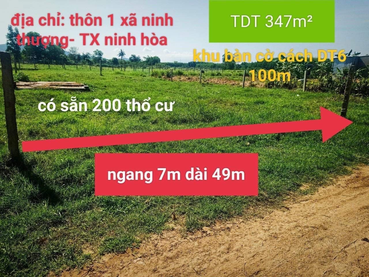 Cần bán Đất Xã Ninh Thượng, Ninh Hòa, Diện tích 347m², Giá 620 Triệu 2