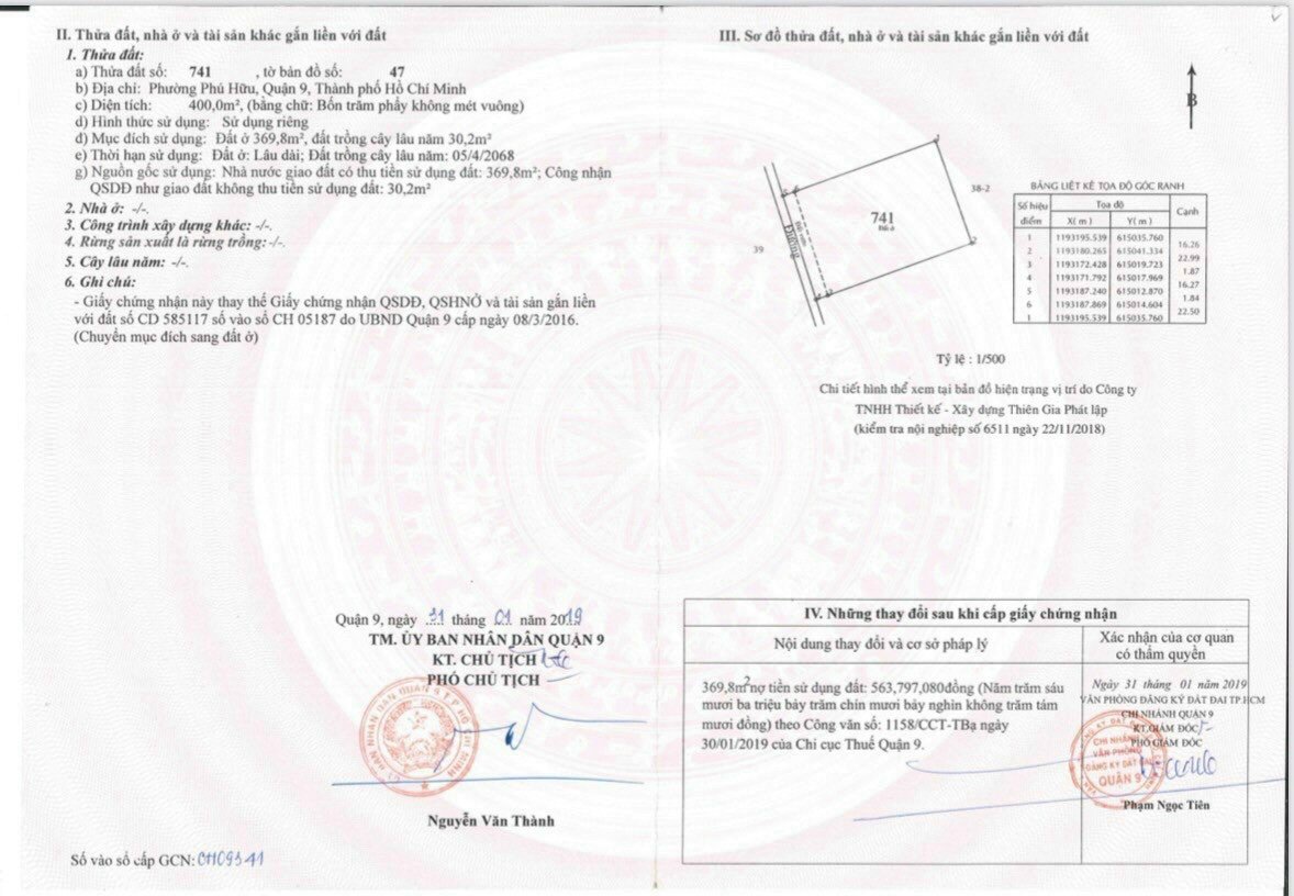 BDS HÙNG VĨ LAND [NC] 10 tỷ giảm con 8.4 tyr chốt lô Gò Cát Q9 06/02/2023 2