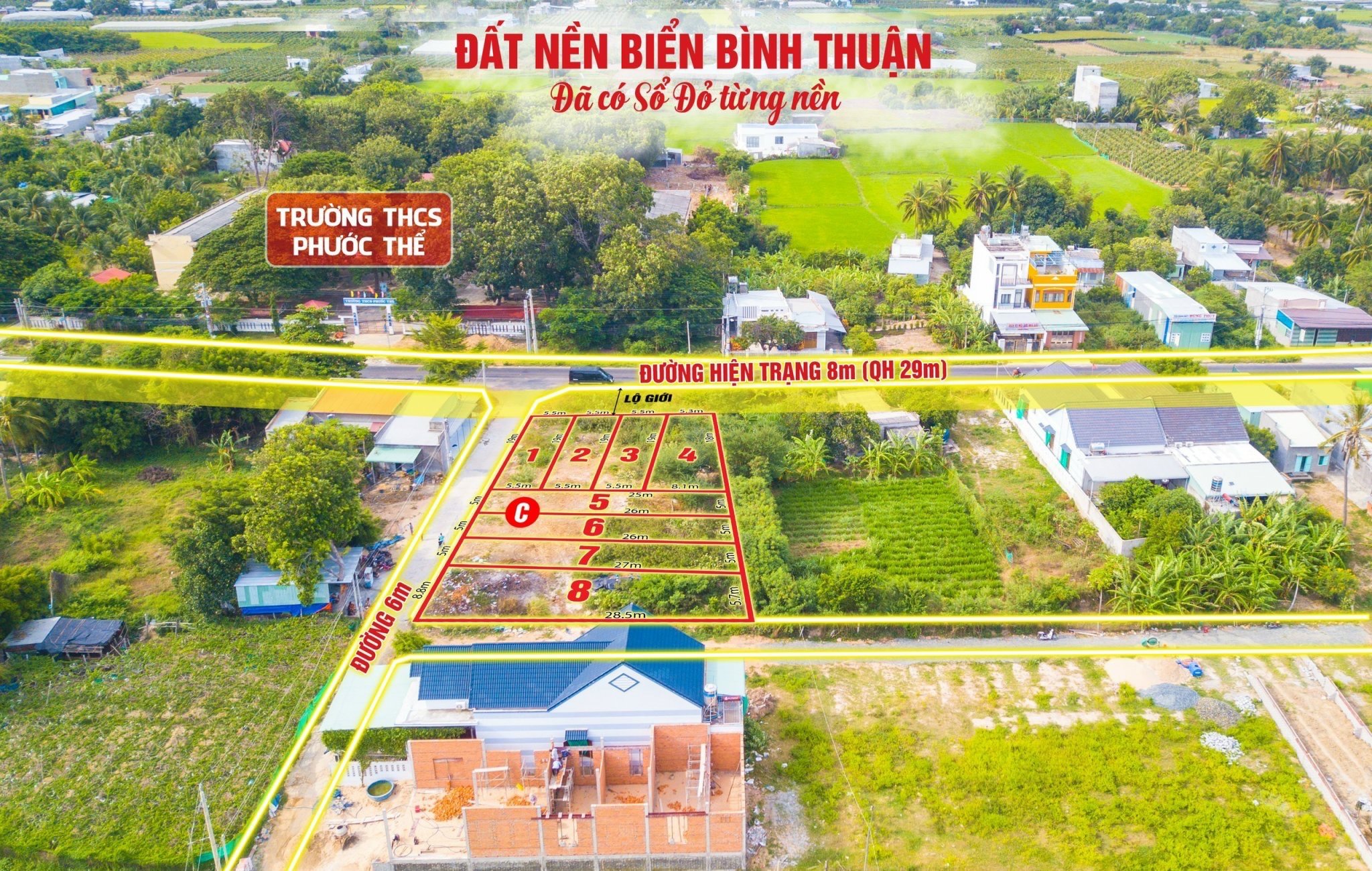 Đất nền thổ cư ven biển Liên Hương, Bình Thuận. Gía chỉ từ 5 triệu/m2, đường 29m. 4