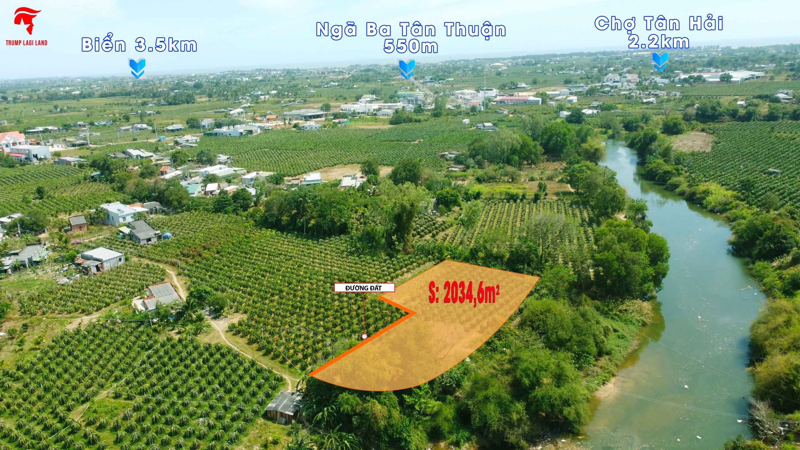 Cần bán Đất đường ĐT 719, Xã Tân Thuận, Diện tích 2034m², Giá 1.8 Tỷ 8