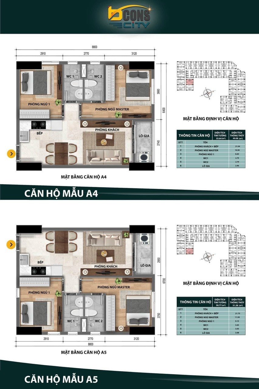 Cần bán Căn hộ chung cư dự án Bcons Ngôi Sao, Diện tích 58m², Giá 1.8 Tỷ 3