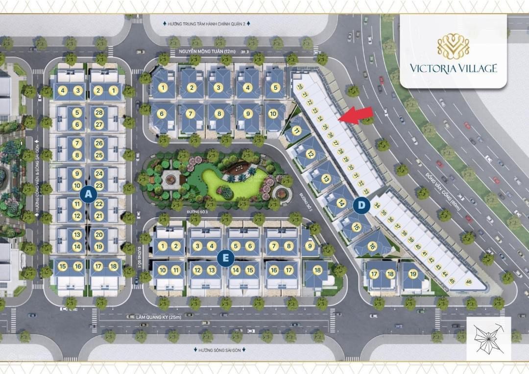 Cần bán Nhà mặt tiền dự án Victoria Village, Diện tích 110m², Giá 22 Tỷ 3