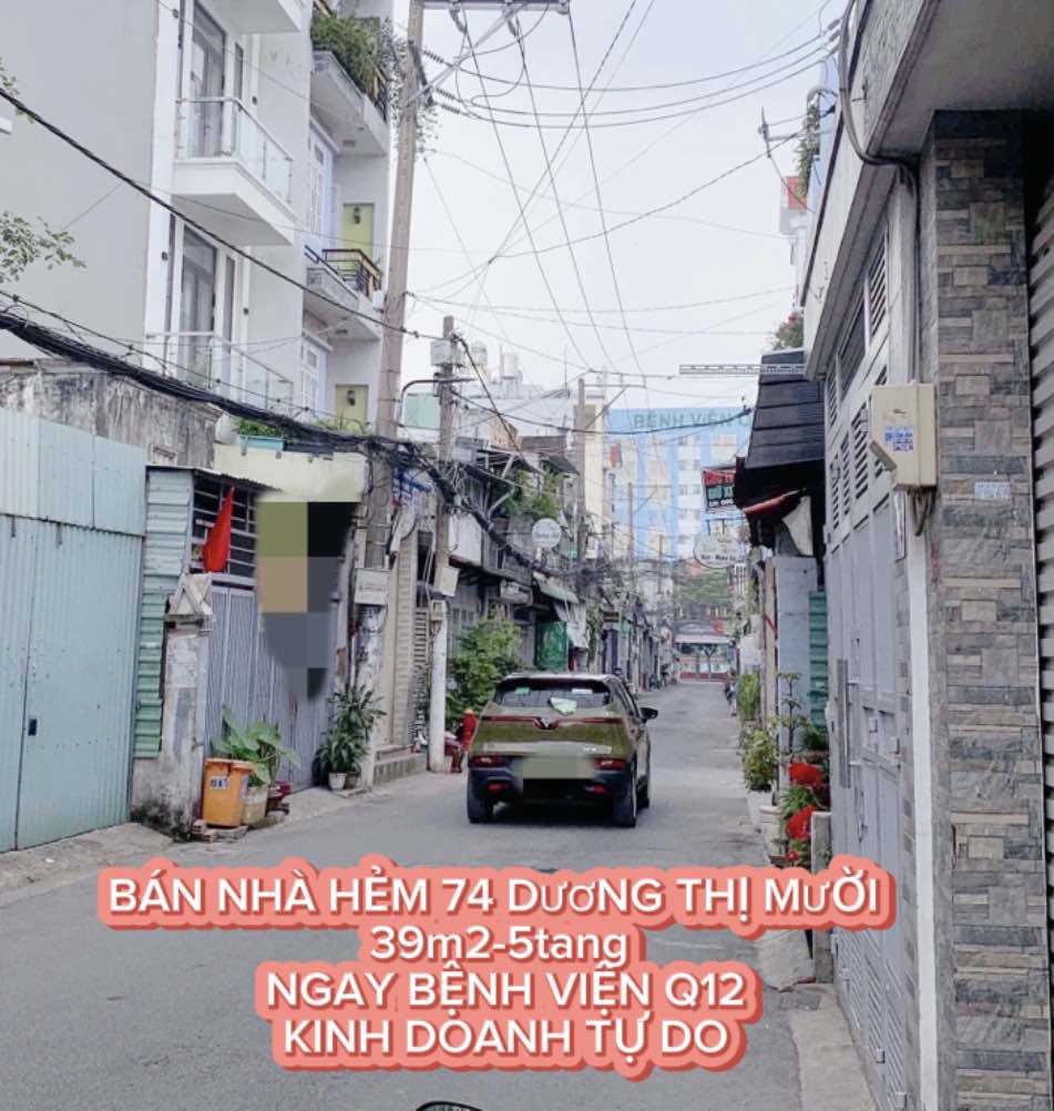 Bán nhà hẻm 74 Dương Thị Mười 39m2-5tang , ngay Bệnh Viện Q12 , Kd tự do , 5 tỷ nhỉnh 0932030061 2