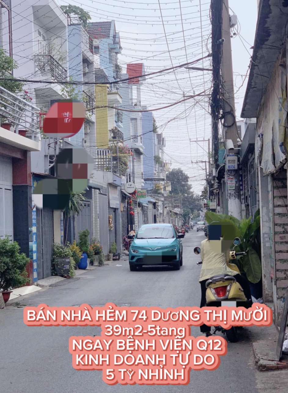 Bán nhà hẻm 74 Dương Thị Mười 39m2-5tang , ngay Bệnh Viện Q12 , Kd tự do , 5 tỷ nhỉnh 0932030061 4