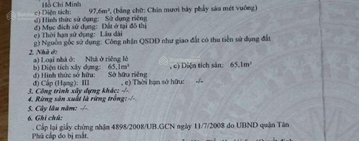 Hẻm ôtô Nguyễn Hữu Tiến 4 x 24m2 (97,6m2) gần Chế Lan Viên giá chỉ 6 tỷ.. 3