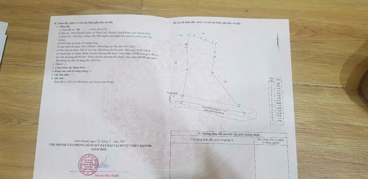 Bán đất Diên Lâm có thổ cư tặng vườn cây trái sum suê sát bên Tỉnh Lộ 8 10