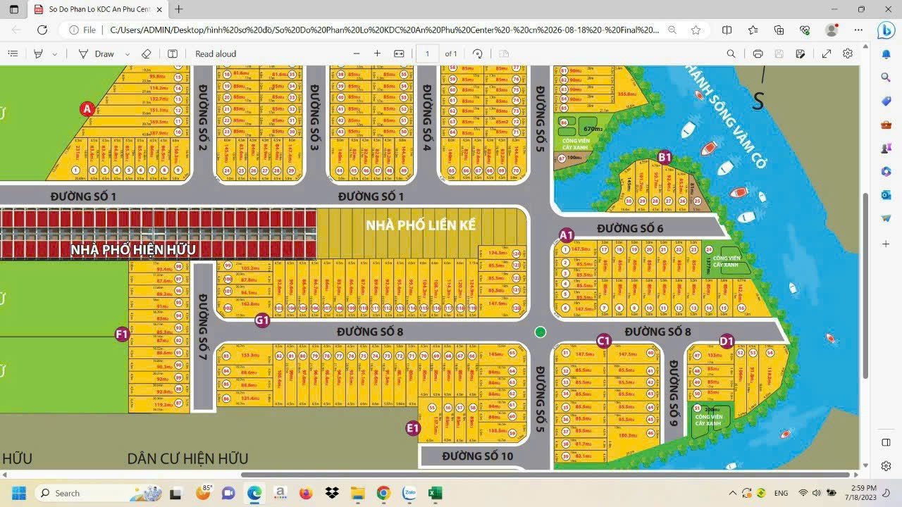 Hàng đầu tư mua là lời 83m2 kdc An Phú Center giá ngộp 650tr chốt gấp 4