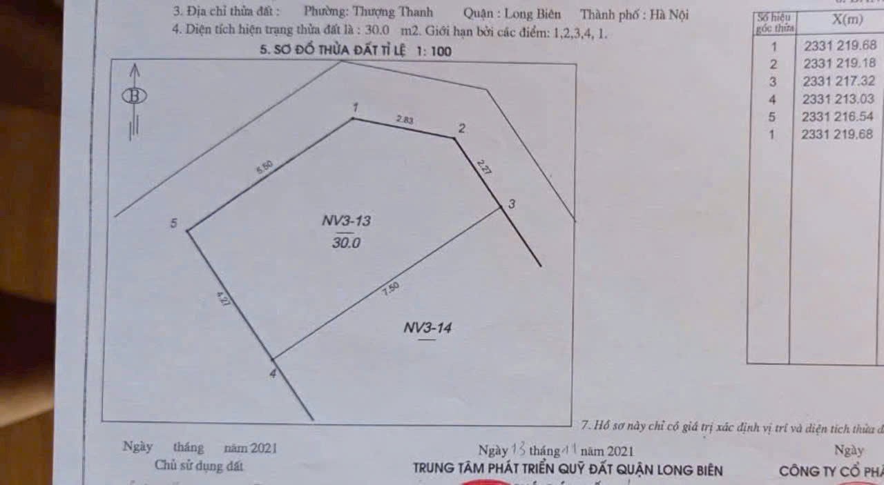 BÁN MẢNH ĐẤT ĐẸP PHỐ THƯỢNG THANH, 30M2, MẶT TIỀN 10M, 5.15 TỶ,LONG BIÊN. 5