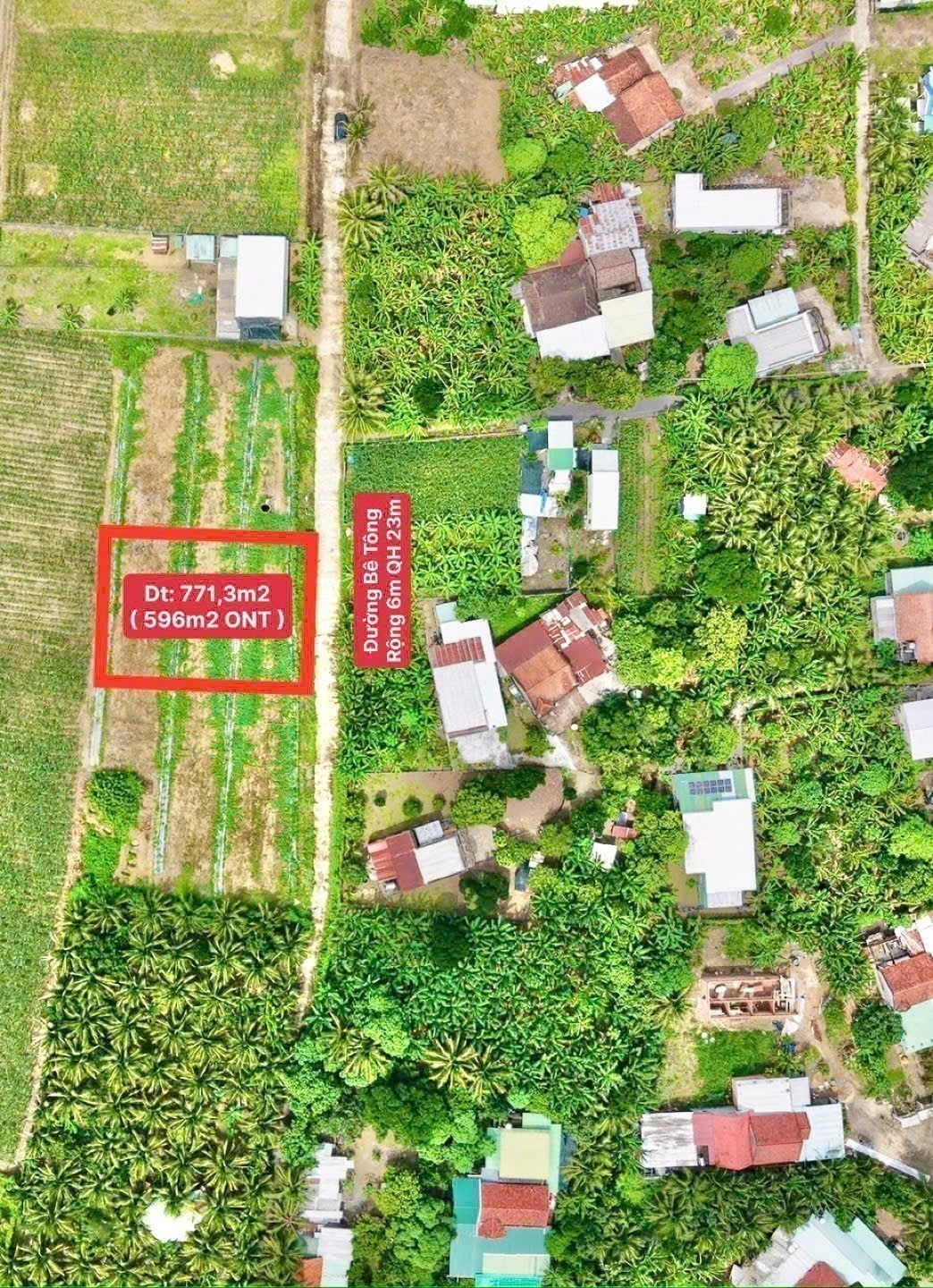 Bán đất Diên Phước - Diên Khánh mặt đường bê tông thông rộng 6m QH 23m 5