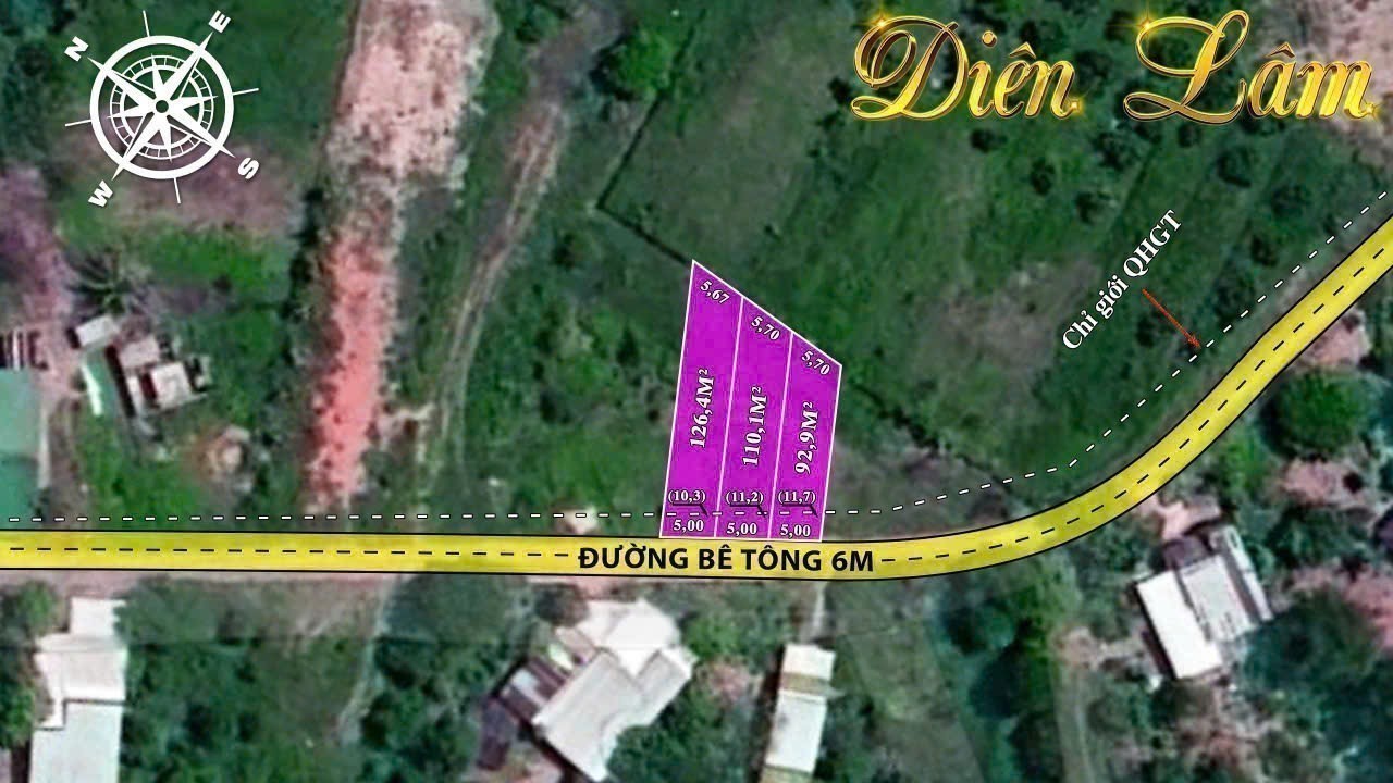 Bán đất Diên Đồng giá rẻ mặt đường bê tông 5m thông ngay nhà văn hoá thôn 7