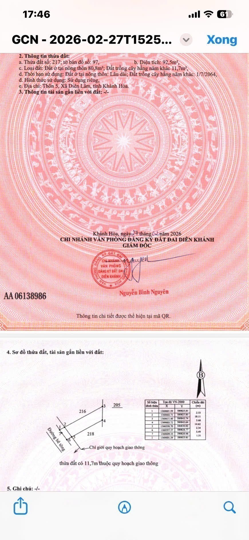 Bán đất Diên Đồng giá rẻ mặt đường bê tông 5m thông ngay nhà văn hoá thôn 8