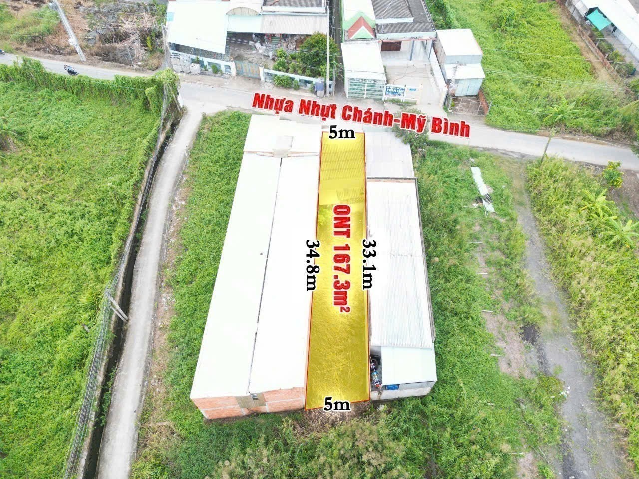 Bán nền thổ cư ấp 1, Nhựt Chánh , Bến Lức dt 167m2 giá 1,99 tỷ 6