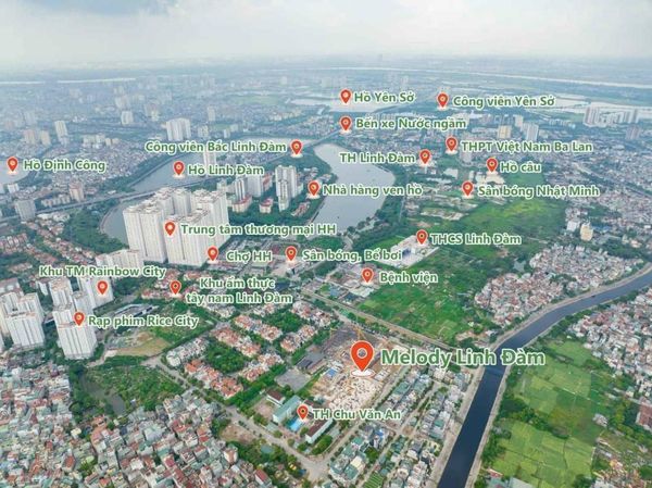 Căn hộ chung cư dự án Hà Nội Melody Residences, Diện tích 68m², Giá 2 tỷ 3