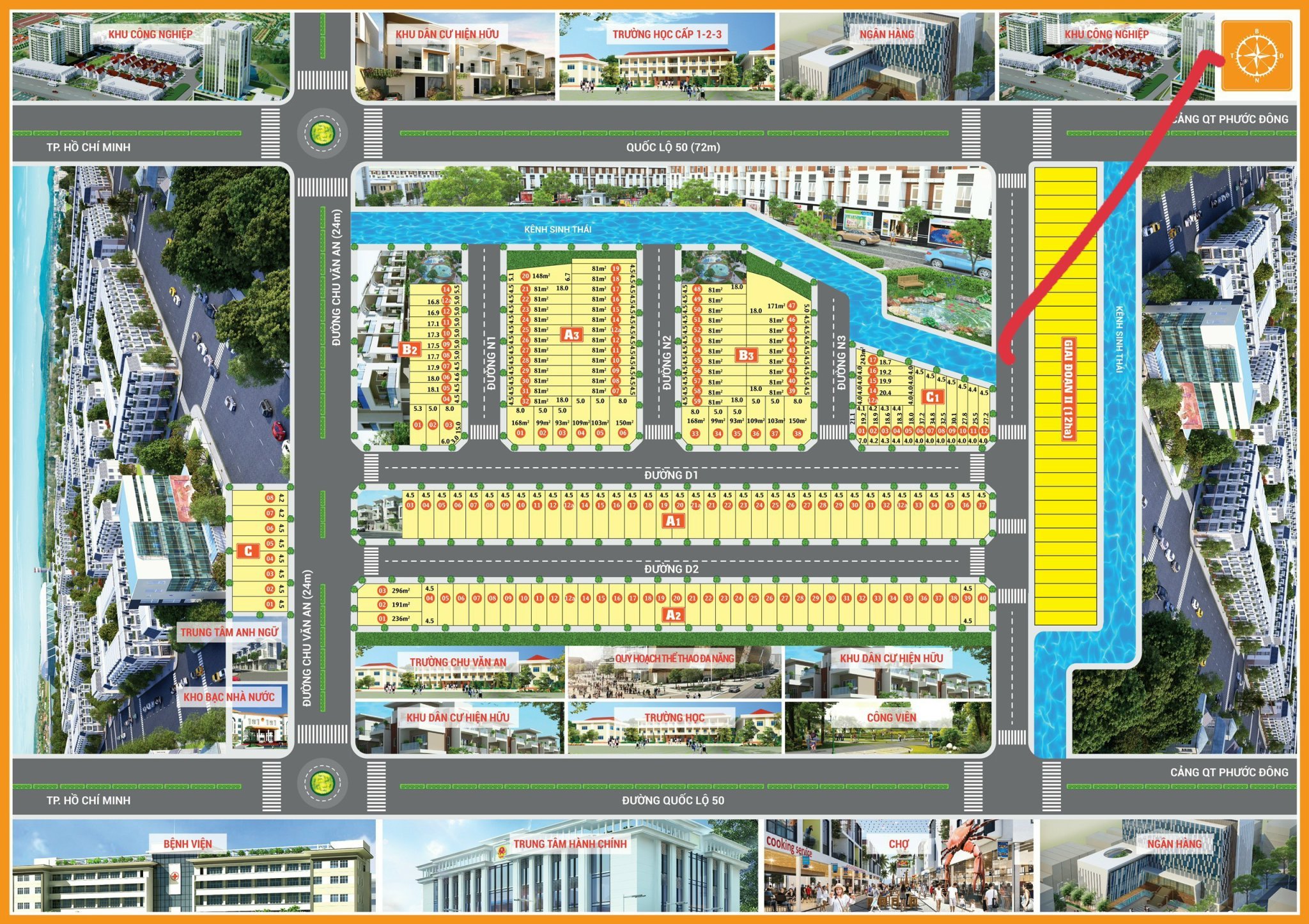 Cần bán Đất đường Quốc Lộ 50, Thị trấn Cần Đước, Diện tích 81m², Giá Thương lượng 3