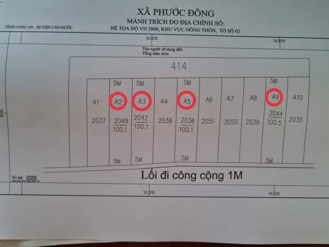 Cần bán Đất Xã Phước Đông, Cần Đước, Diện tích 100m², Giá Thương lượng