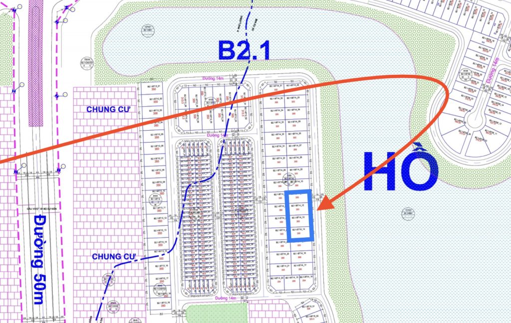 Cần bán lô đất Biệt thự b2.1 - BT14 - ô7 View Hồ giá đầu tư tại KDT Thanh Hà Mường Thanh 2