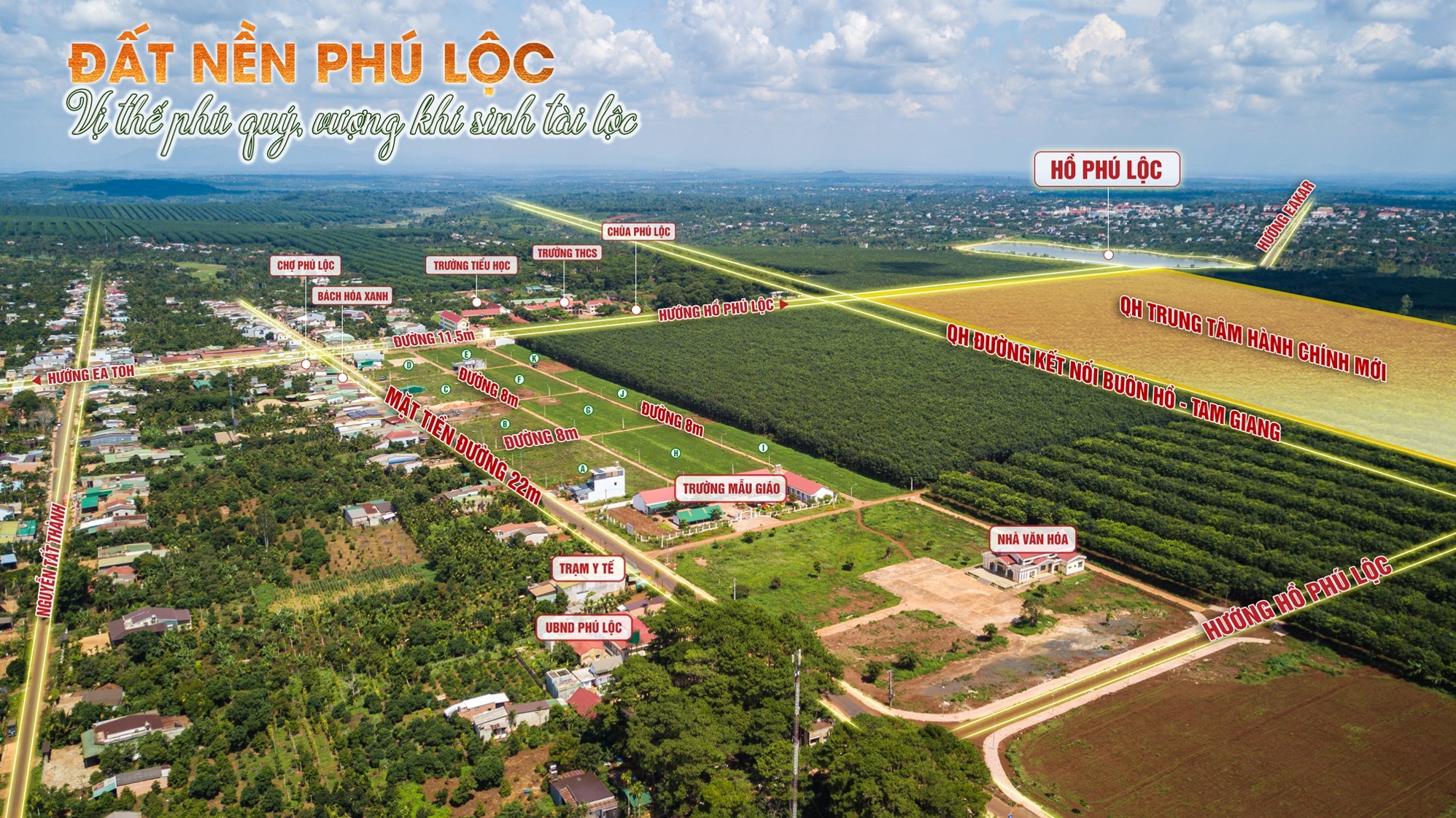 E cần bán lô đất trung tâm huyện Krông Năng vị trí đắc địa, đất phẳng full thổ 2