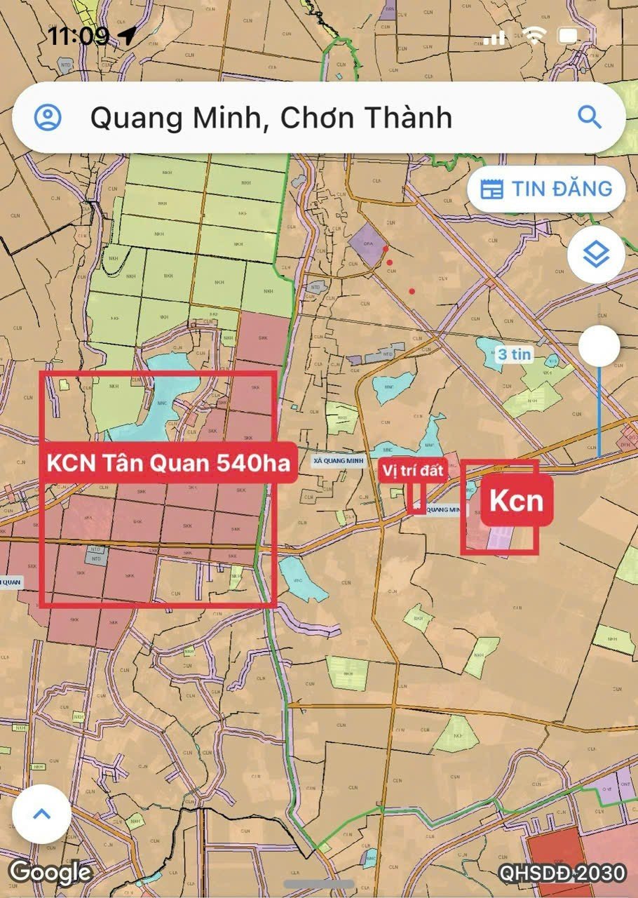 Cần bán Đất đường ĐT 756, Xã Quang Minh, Diện tích 250m², Giá 608 Triệu 3