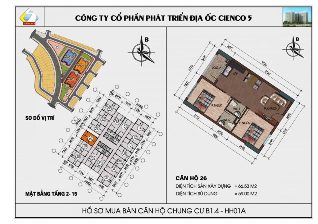 Chính chủ cần bán gấp căn hộ góc phụ 2 mặt thoáng, full nội thất tại KDT Thanh Hà Cienco 5