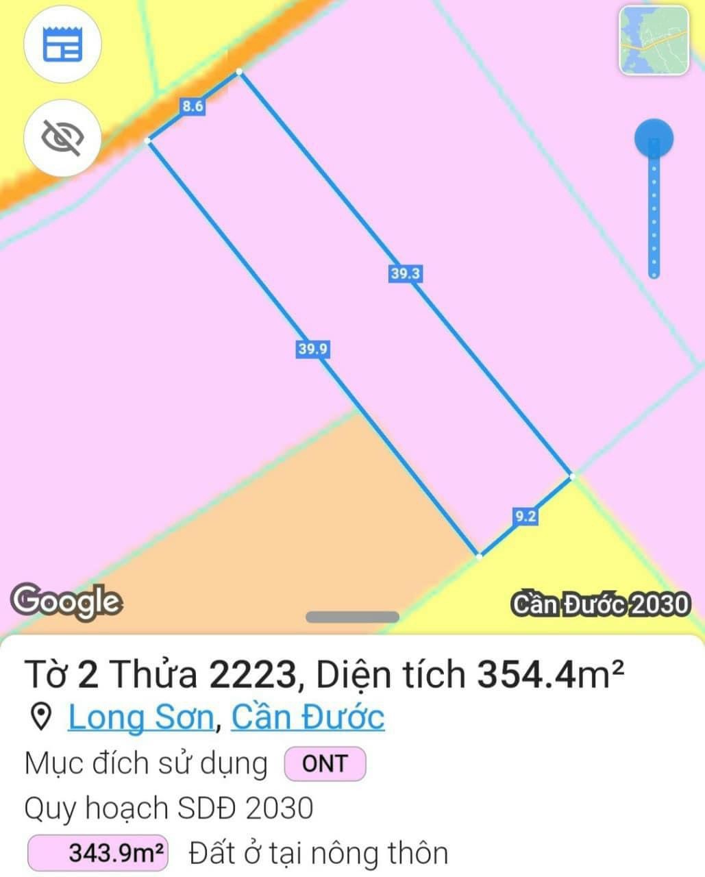 Đất thổ 360m2 xã Long Sơn chủ kẹt bán rẻ 750tr cho khách mua đầu tư sinh lời 2