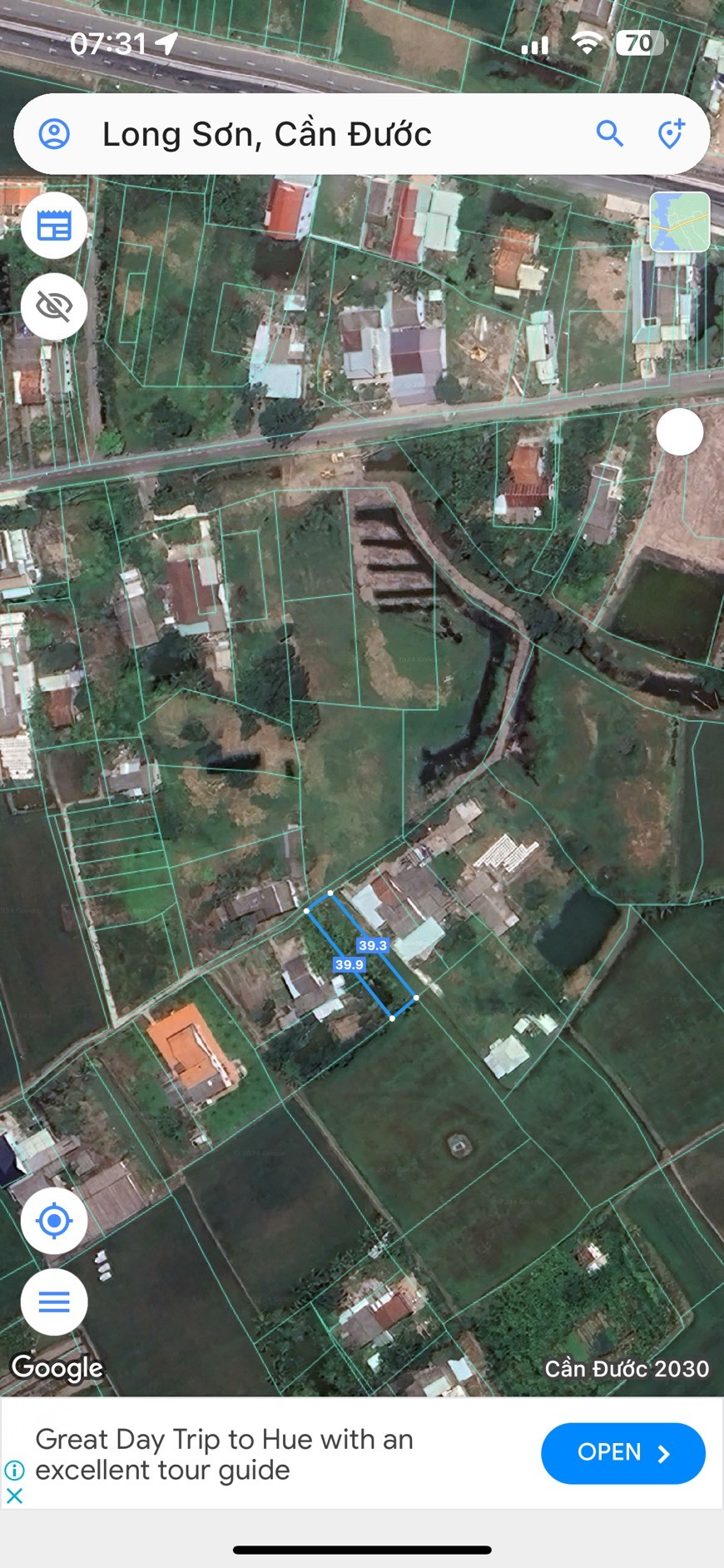Đất thổ 360m2 xã Long Sơn chủ kẹt bán rẻ 750tr cho khách mua đầu tư sinh lời 3