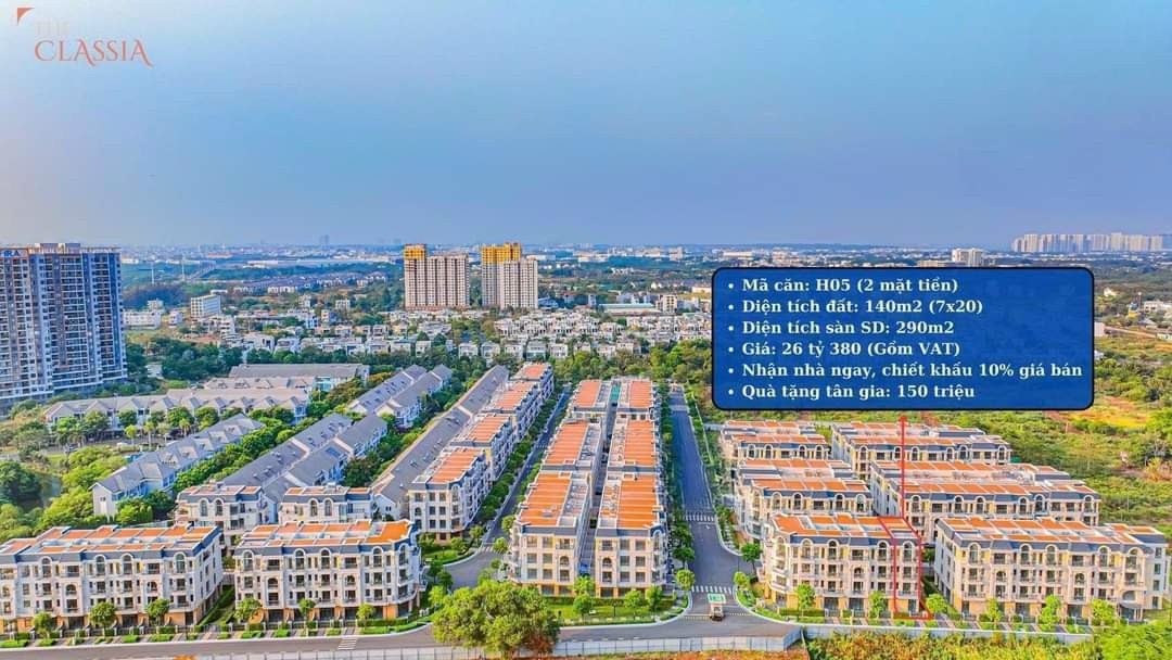 Cần bán Nhà mặt tiền dự án The Classia Khang Điền, Diện tích 140m², Giá Thương lượng 1