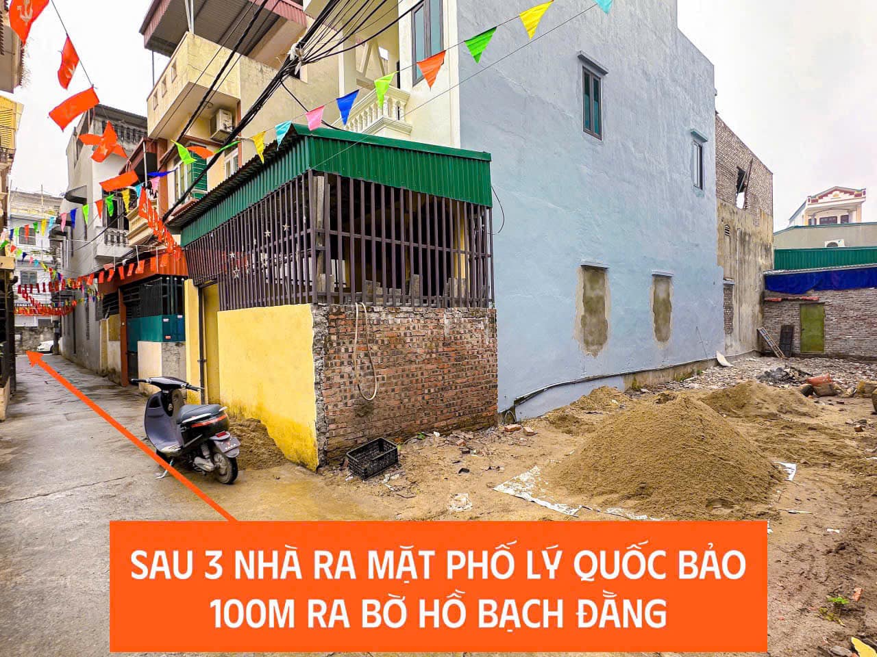 Bán đất ngõ phố Lý Quốc Bảo, TP Hải Dương, 80m2, mt 4m, ngõ oto nhỏ vào được, hướng nam 2