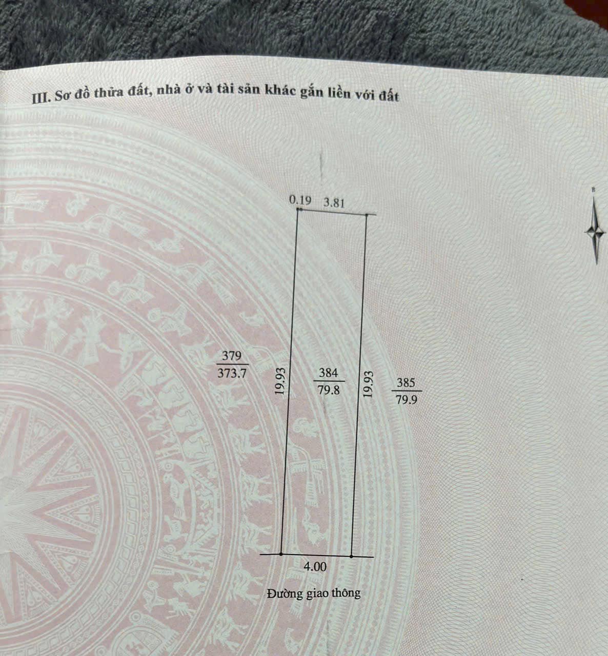 Bán đất ngõ phố Lý Quốc Bảo, TP Hải Dương, 80m2, mt 4m, ngõ oto nhỏ vào được, hướng nam 5