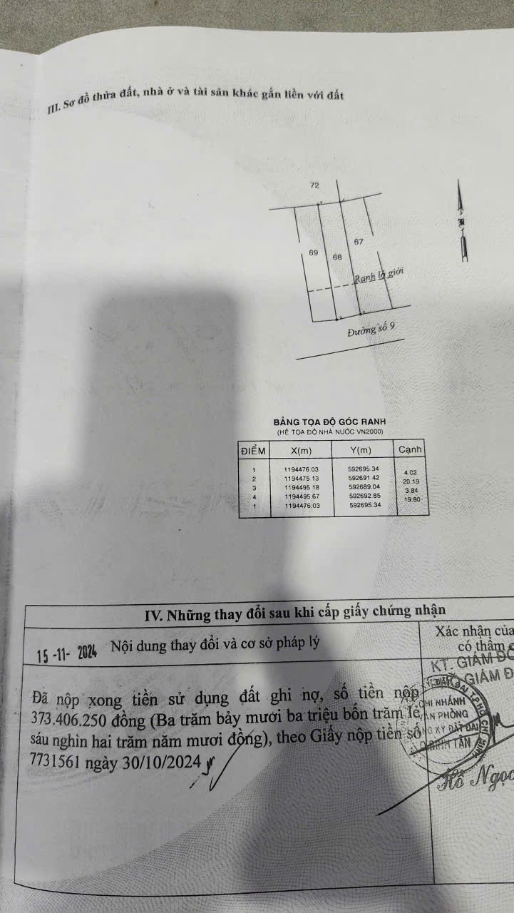 Nền thổ cư mặt tiền đường số 9, p Bình Hưng Hòa, Bình Tân dt 80m2 giá 4,5 tỷ