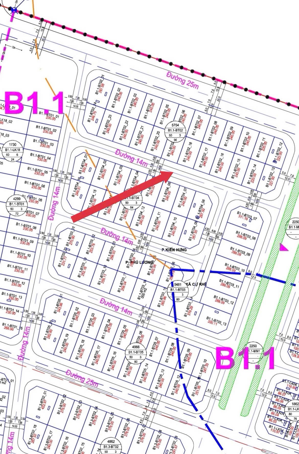 Chính chủ gửi bán lô biệt thự đã có nhà thô mặt đường 14m tại B1.1 BT2 KĐT Thanh Hà Cienco 5 3