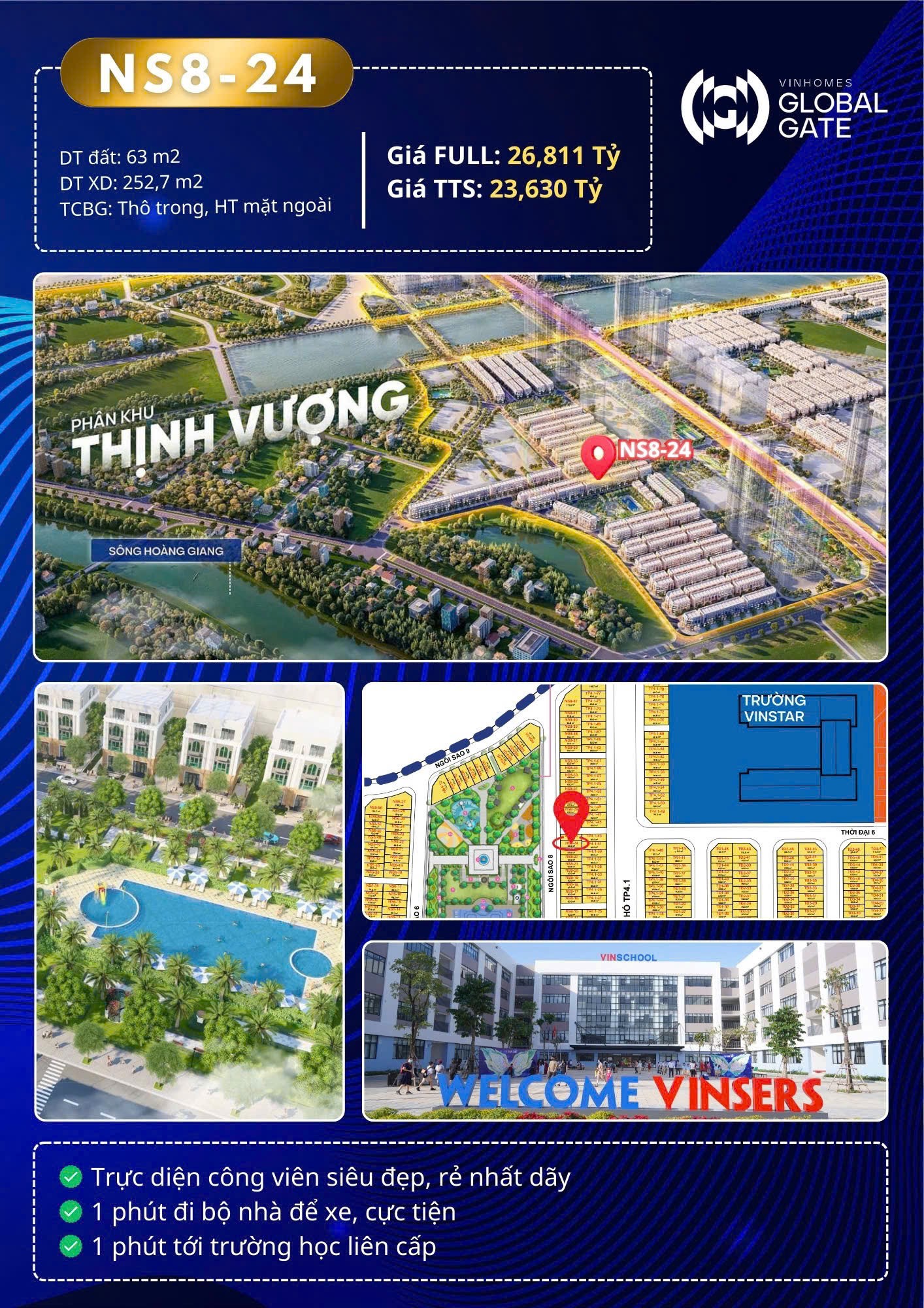 Cơ hội đầu tư sinh lời, liền kề NS8-2x view công viên, kế trường học, cạnh chung cư 5