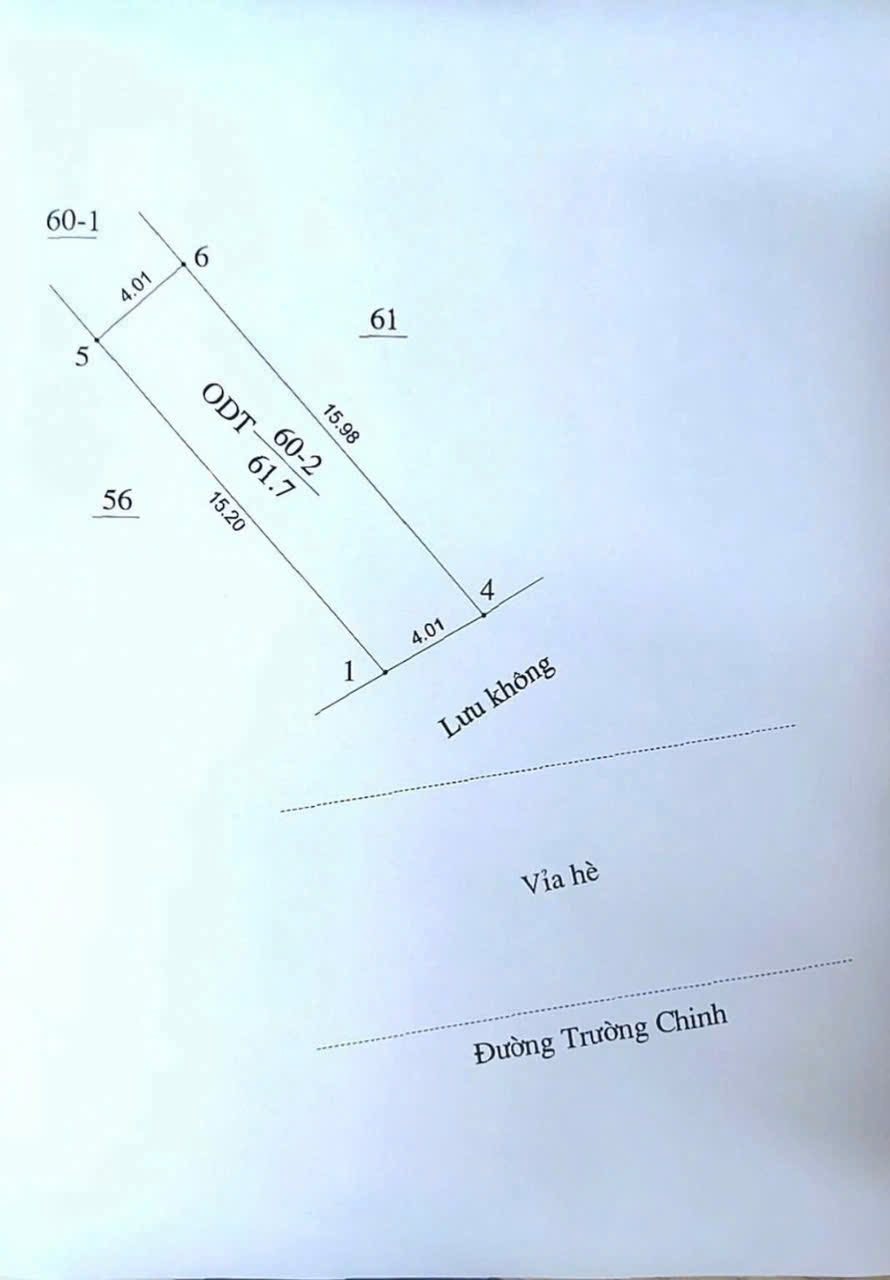 Giá cực tốt lô đất mặt đường Trường Chinh, ph Thanh Bình, TP HD, 61.7m2, mt 4.01m, KD 2