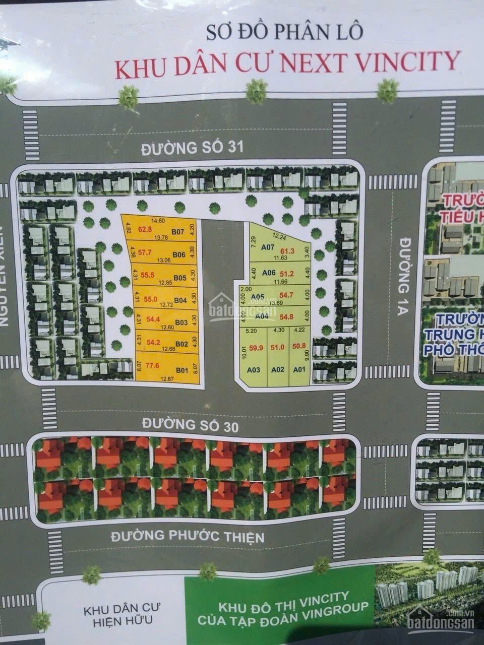 Cần bán Đất đường Phước Thiện, Phường Long Thạnh Mỹ, Diện tích 58m², Giá Thương lượng 3