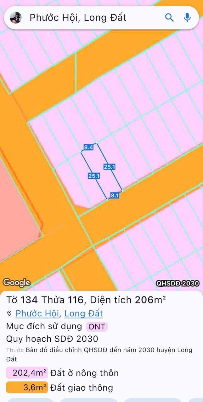 Cần bán Đất đường Võ Văn Kiệt, Xã Lộc An, Diện tích 200m², Giá 01.6 Tỷ