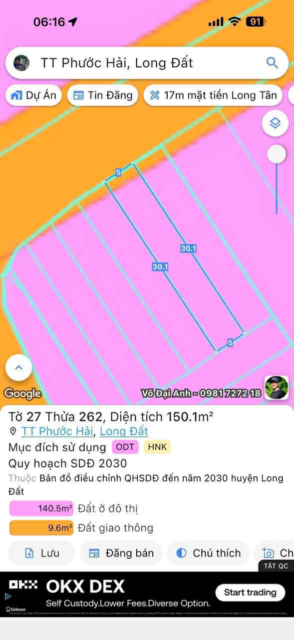 Cần bán Đất đường Tỉnh lộ 44, Xã Long Mỹ, Diện tích 150m², Giá 870 Triệu