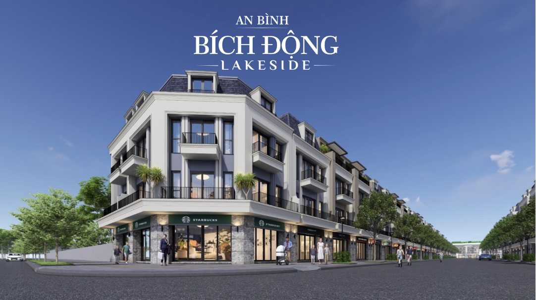 Bán lô góc liền kề Bích Động Lakeside 164,9M² – giá từ 68 triệu/m² – gần trường mầm non
