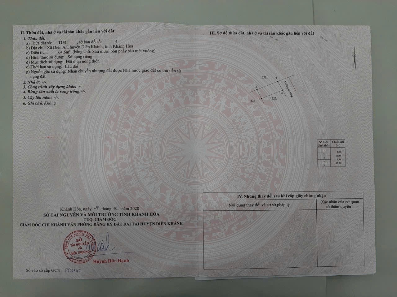 Bán đất Diên An giá rẻ full thổ cư mặt tiền đường nhựa - dân cư đông toàn nhà lầu 8