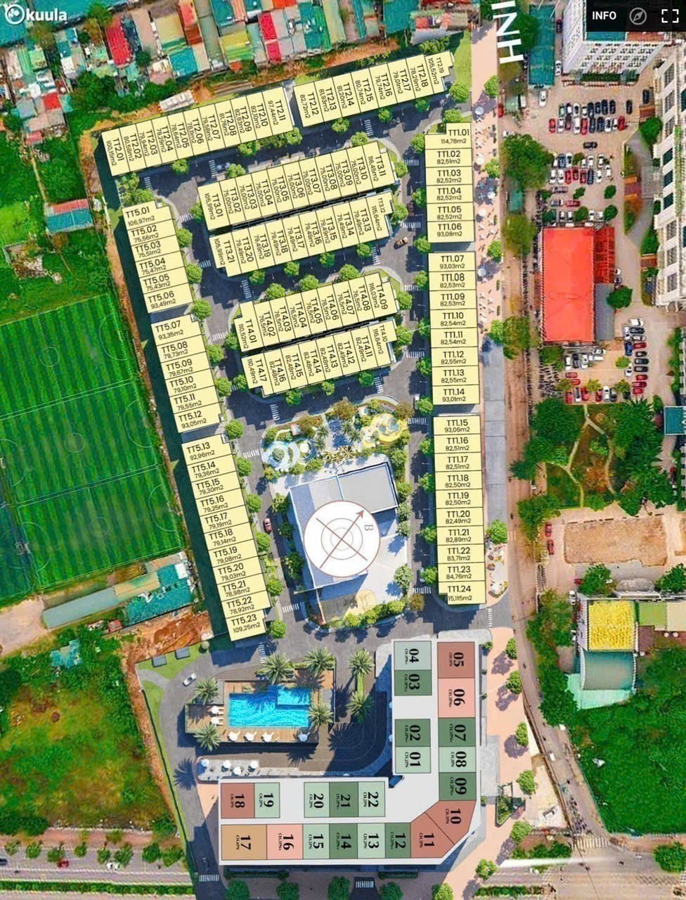 Hàng xóm Vinhomes Green Bay CC Mipec 54 Tố Hữu view hồ Phùng Khoang chỉ từ 112 triệu/m2.0989626116 8