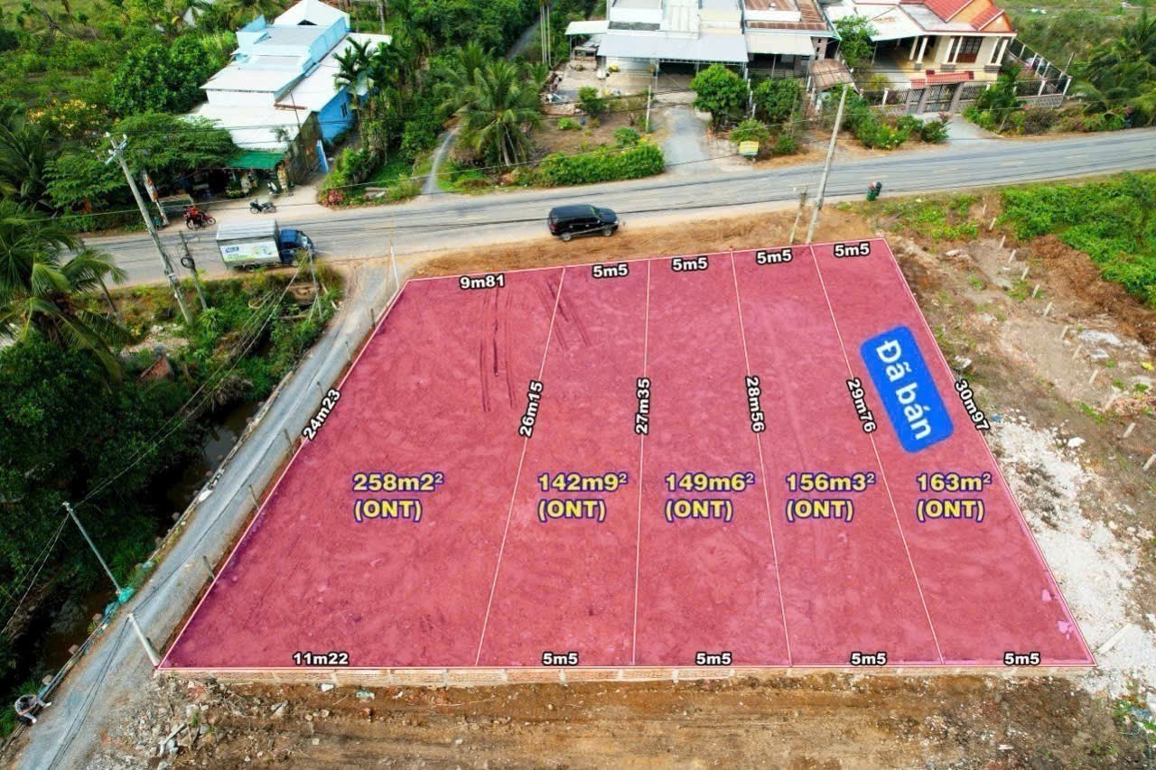 Bán 4 lô thổ cư mặt tiền ĐT 816 , Thạnh Hòa, Bến Lức giá 1,49 tỷ / lô 3