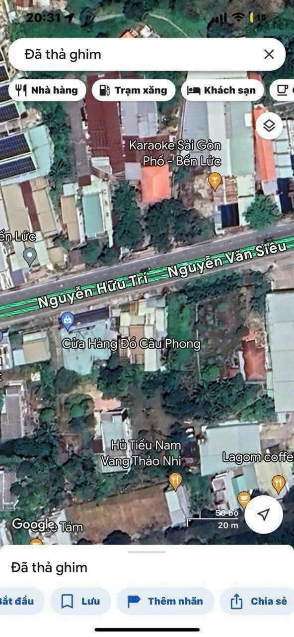 Bán đất mt Nguyễn Hữu Trí , xã Thanh Phú dt 141m2 ( 94m2 thổ) giá 5,2 tỷ 3